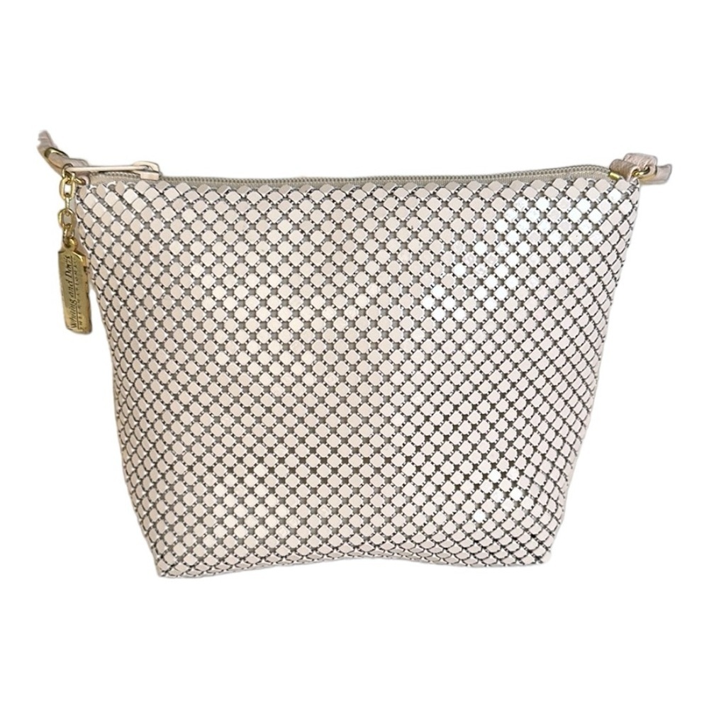 WHITING & DAVIS International Vintage Y2K Mini Crossbody Bag Mesh Blush Pink